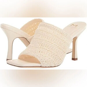 Marc Fisher LTD Women's Dako Heeled Sandal Sz 10 Ivory